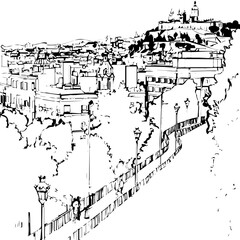 barcelona, coloring page, architecture, arch, building, corridor, stone, column, europe, ancient, arches, arcade, interior, church, abbey, old, arc, medieval, cloister, italy, light, monastery, archwa