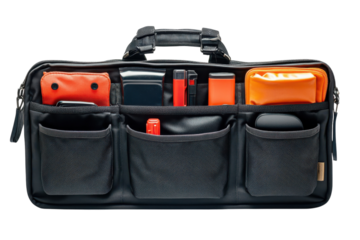 Purse organizer insert isolated on transparent background