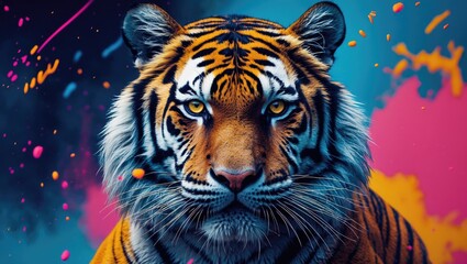 Tiger Pop Art Vivid Image