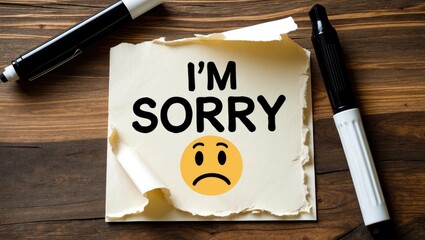 I'm sorry apology card