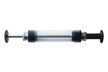 Turkey basting syringe with measurement markings isolated on transparent background