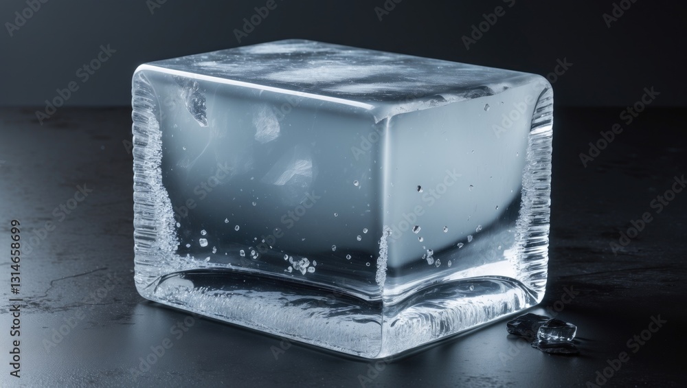 Poster ice block, isolated against a background. clipping path included.