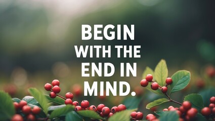 Start with the conclusion in focus.