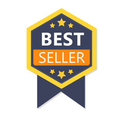 Best Seller Ribbon Badge sign design