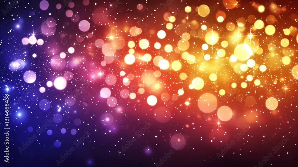 Aufkleber abstract background with deep red and purple gradients featuring shimmering bokeh lights in vibrant 