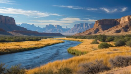 Obraz premium Big Bend National Park Mountain and Overlook View