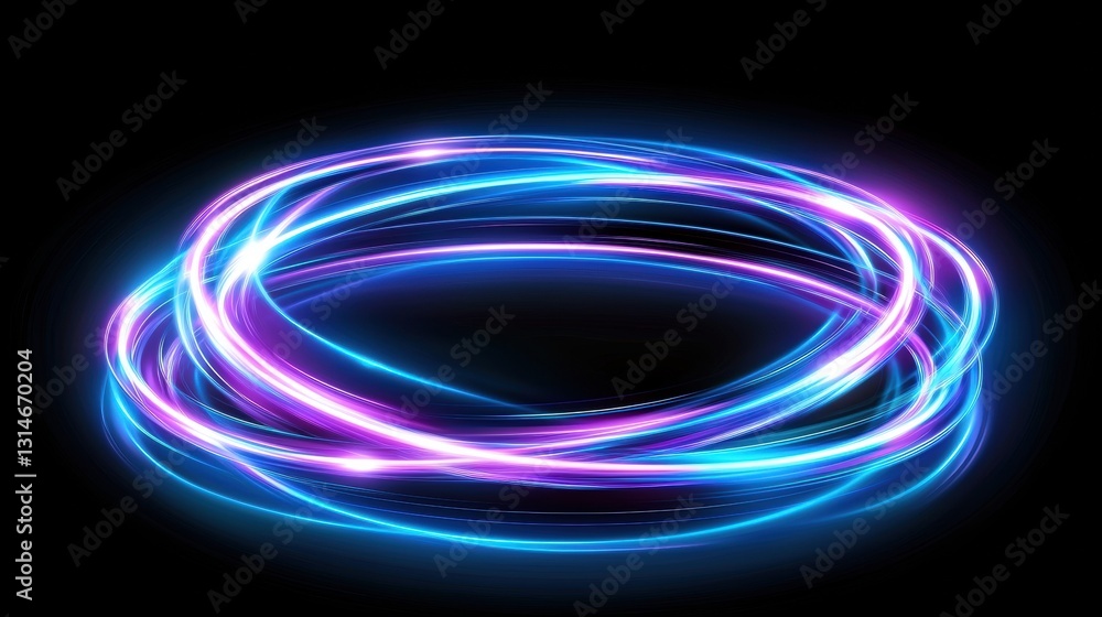 Aufkleber abstract background with concentric circles of bright colors in neon style for modern digital design