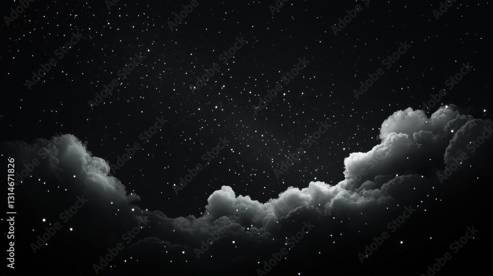 Aufkleber cosmic abstract background featuring swirls of stars and clouds in a dark atmospheric setting for cr
