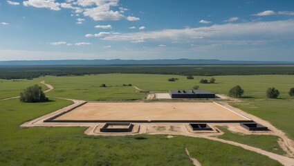 Oil exploration facility located within a national park. Although there is currently no active drilling or oil production occurring, the region is believed to contain approximately 2 billion barrel...