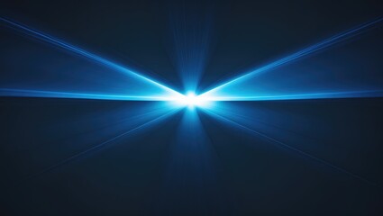 Obraz premium Blue light flare - streaks of flash light rays