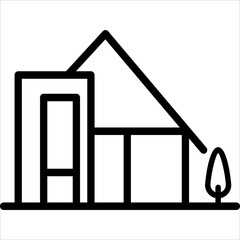 home line icon vector illustration isolated on white background