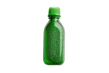 Flexible bottle brush with bristles isolated on transparent background