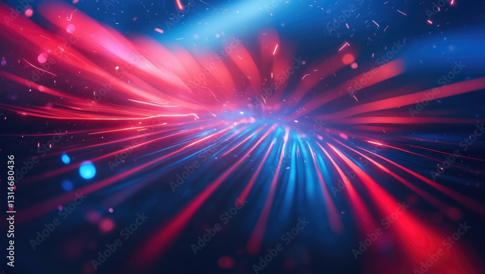 Poster blurred neon backdrop. colorful glow. light flare. bokeh spark texture. defocused flecks rays on dar