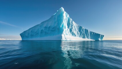 Iceberg Featuring Above And Underwater Perspective. Concealed Threat And Global Warming Theme. Creative Illusion Concept.