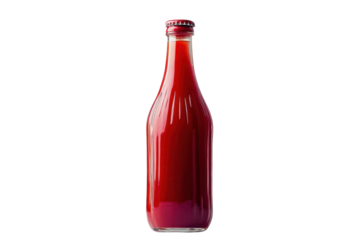 Squeeze bottle of ketchup isolated on transparent background