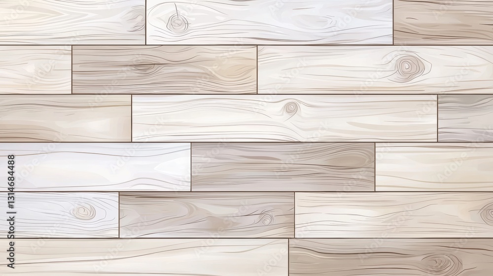 Sticker simple sketch of flat-lay wooden flooring in vector style for interior design and digital projects