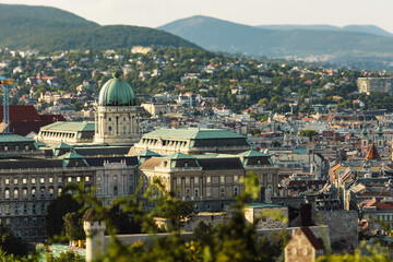 Obraz premium Budapest panoramic view featuring Hungarian Parliament along Danube Hungary cityscape travel photo highlighting rich old historic architecture European landmark tourism photography iconic destination