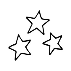 Shine and sparkle stars icon on a light background. Clean symbol.