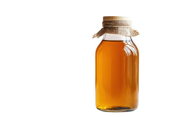 Raw organic kombucha tea in a bottle isolated on transparent background