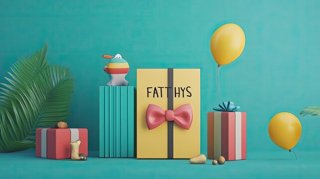 Fatt Hys Birthday Celebration with Gifts Balloons and Tropical Decor