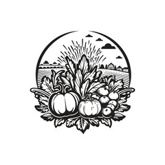 vector illustration of a farm logo concept