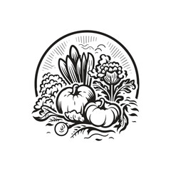 vector illustration of a farm logo concept
