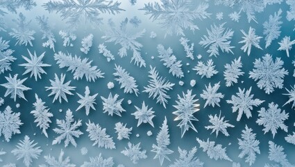 Frost on window glass during a chilly morning.