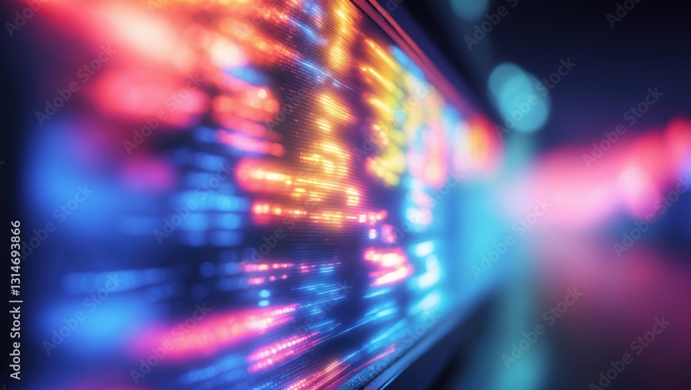Poster led screen featuring a close-up blur, with a background that has soft focus. perfect for design, ser