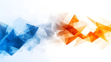 Abstract Blue and Orange Geometric Shapes Background
