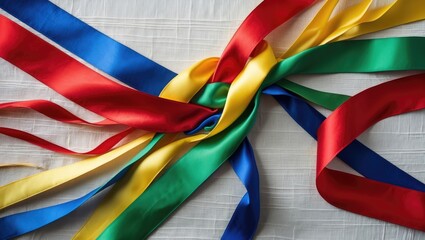Obraz premium Ribbons intertwined together.