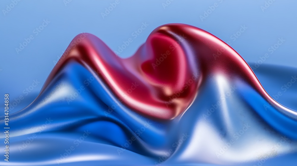 Poster Abstract fluid sculpture with smooth lines and elegant shape