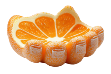 Fresh Buddha hand citron isolated on transparent background