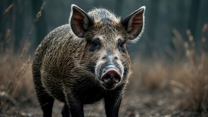 Close-up of wild boar