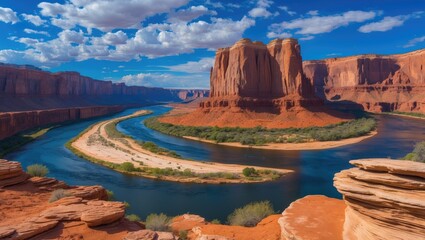 Rocky structure of the bend.