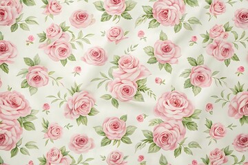 Pink roses floral pattern background