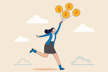 Bitcoin market risk, volatility and danger crypto currency price, challenge to success in bitcoin investment concept, smart businesswoman performing plates spinning with shiny bitcoin physical coins.