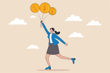 Bitcoin market risk, volatility and danger crypto currency price, challenge to success in bitcoin investment concept, smart businesswoman performing plates spinning with shiny bitcoin physical coins.