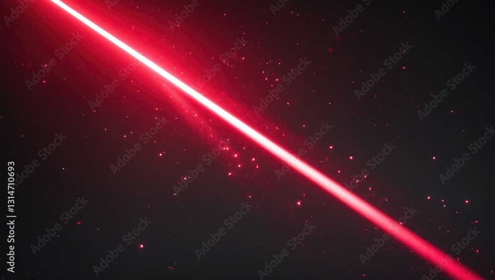Poster an image showing a red laser beam.