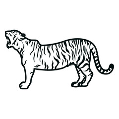 tiger roaring stroke.eps