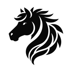 Black Horse Logo Design Vector