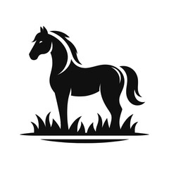 horse silhouette vector