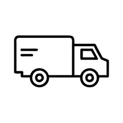 Fototapeta premium delivery truck outline isolated on transparent background 