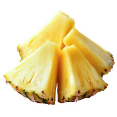 pineapple slices isolated on white background