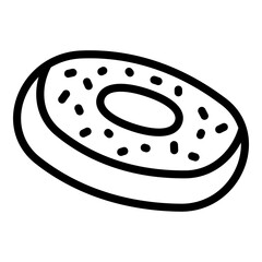 donut vector icon for apps and websites