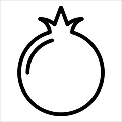 pomegranate line icon vector illustration isolated on white background