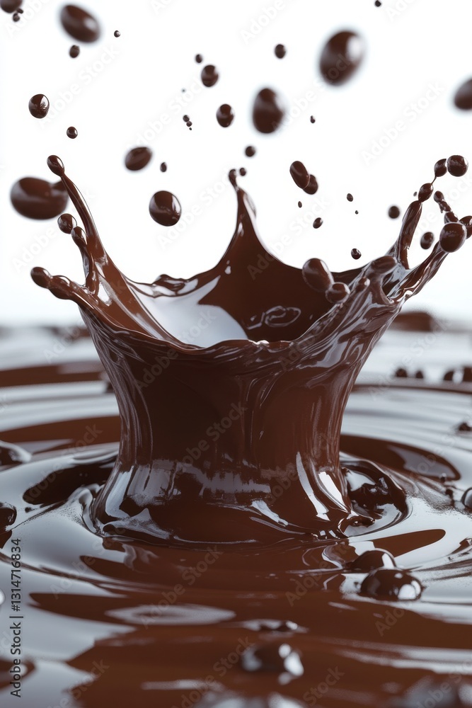 Aufkleber captivating chocolate cascade a symphony of richness and smoothness in a mesmerizing splash high ang