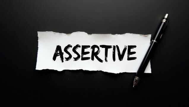 Writing that is assertive on a black background.