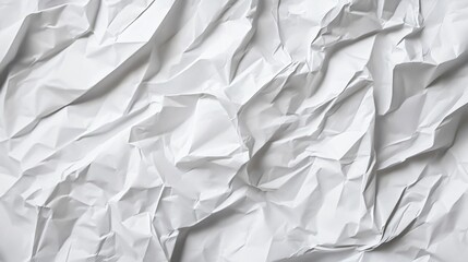 Fototapeta premium Crumpled White Paper Texture Background