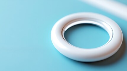 A white circle on a light background is a loading symbol . 