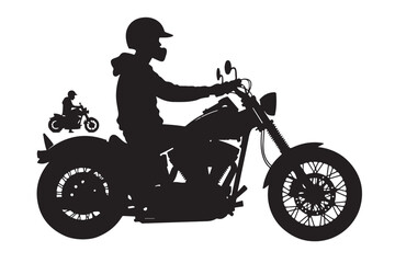 Fototapeta premium Motorcycle, bike motorbike motor biker silhouette, sport, speed, vector, motocross, transport, rider, ride, wheel, cycle, transportation, illustration, vehicle, road, bicycle, race, red, motorcycl